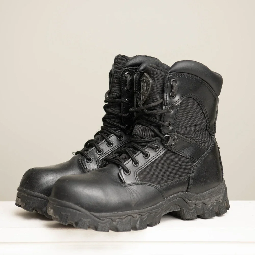 Rocky Alpha Force Waterproof Tactical Boots Black Size M5/W6.5 Utility‎ Law Duty